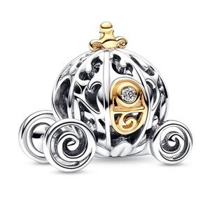 Disney Cinderella Silver and Gold Carriage Charm